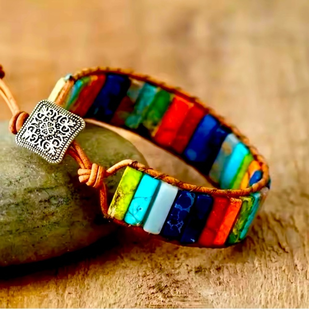 Handmade 7 Chakras Healing Bracelet.